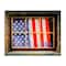 Stupell Industries Patriotic American Flag Rustic Window Festive Home Canvas Wall Art